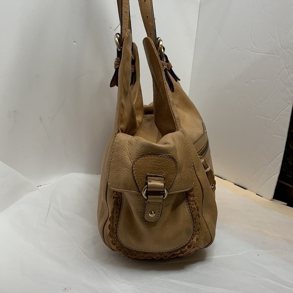 Ellen Tracy leather with pretty leather lace trim - Picture 2 of 12